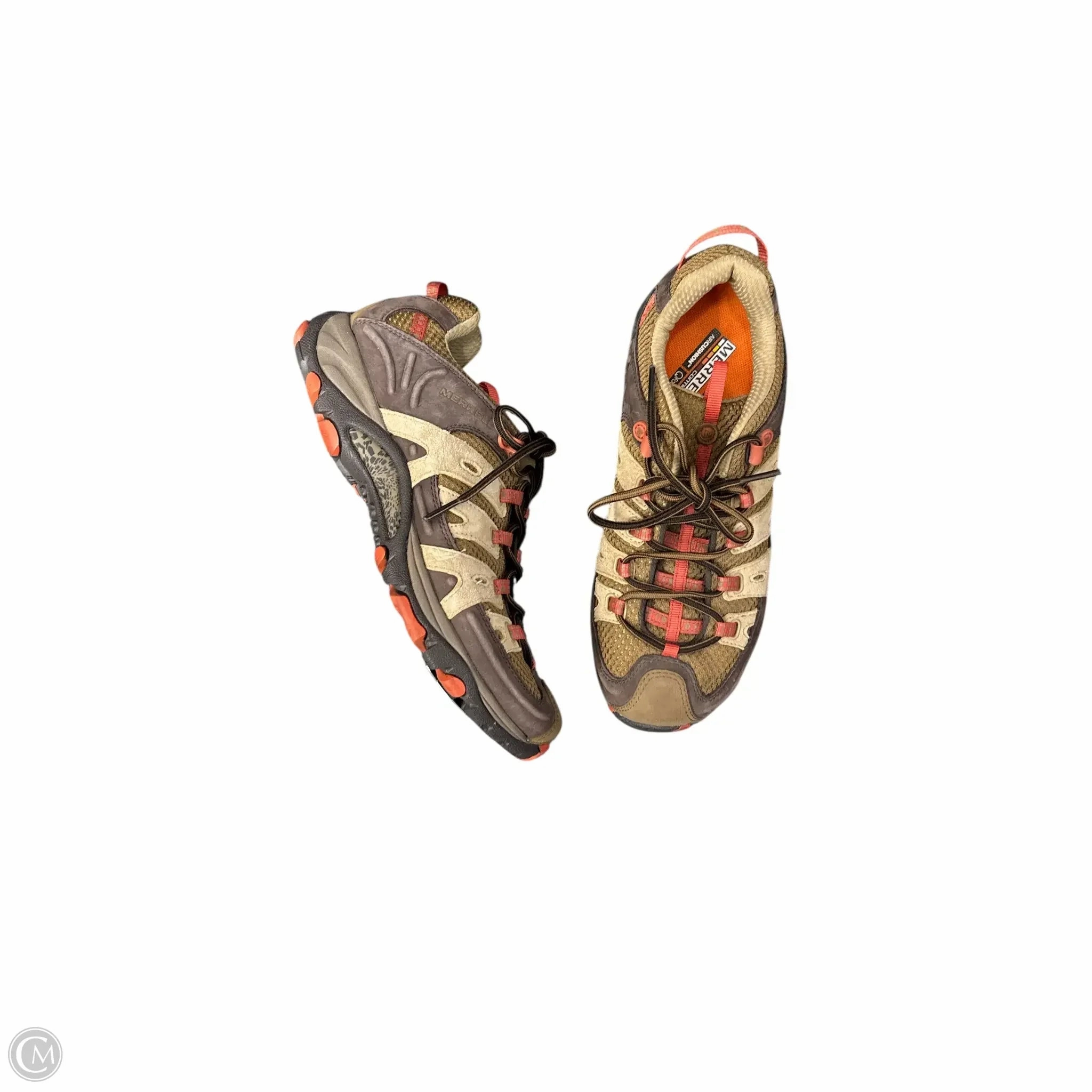 Quick piece Walk Tech Shoes Sneakers By Merrell In Brown & Orange, Size: 8