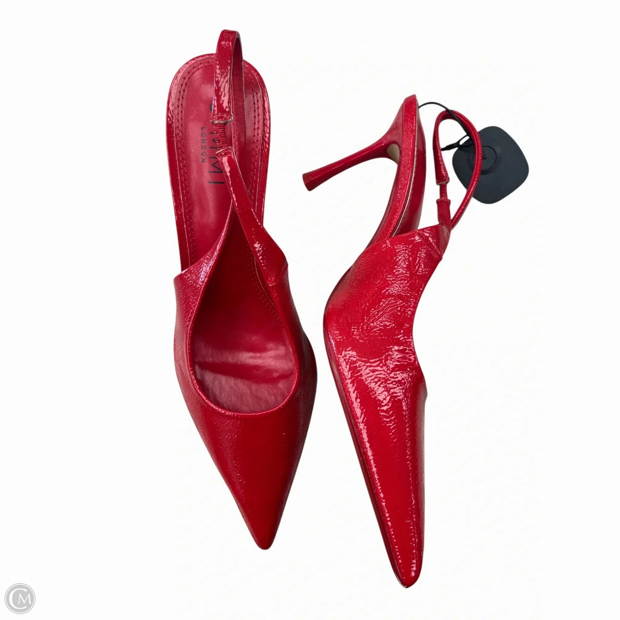 Soft Leather Anti Slip Sole Shoes Heels Stiletto By  SIMMI In Red, Size: 9