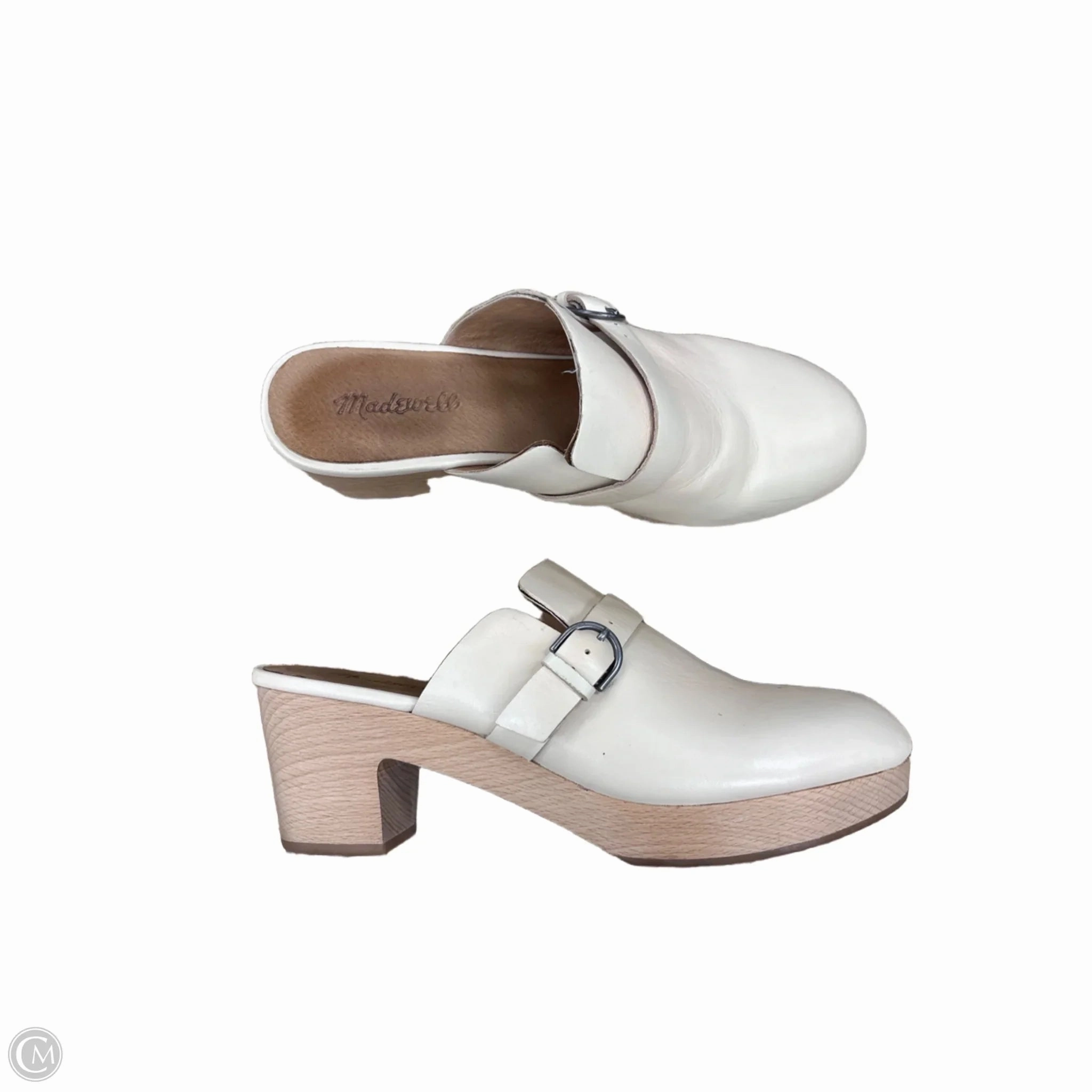 Slip On Style Shoes Heels Block By Madewell In White, Size: 9.5