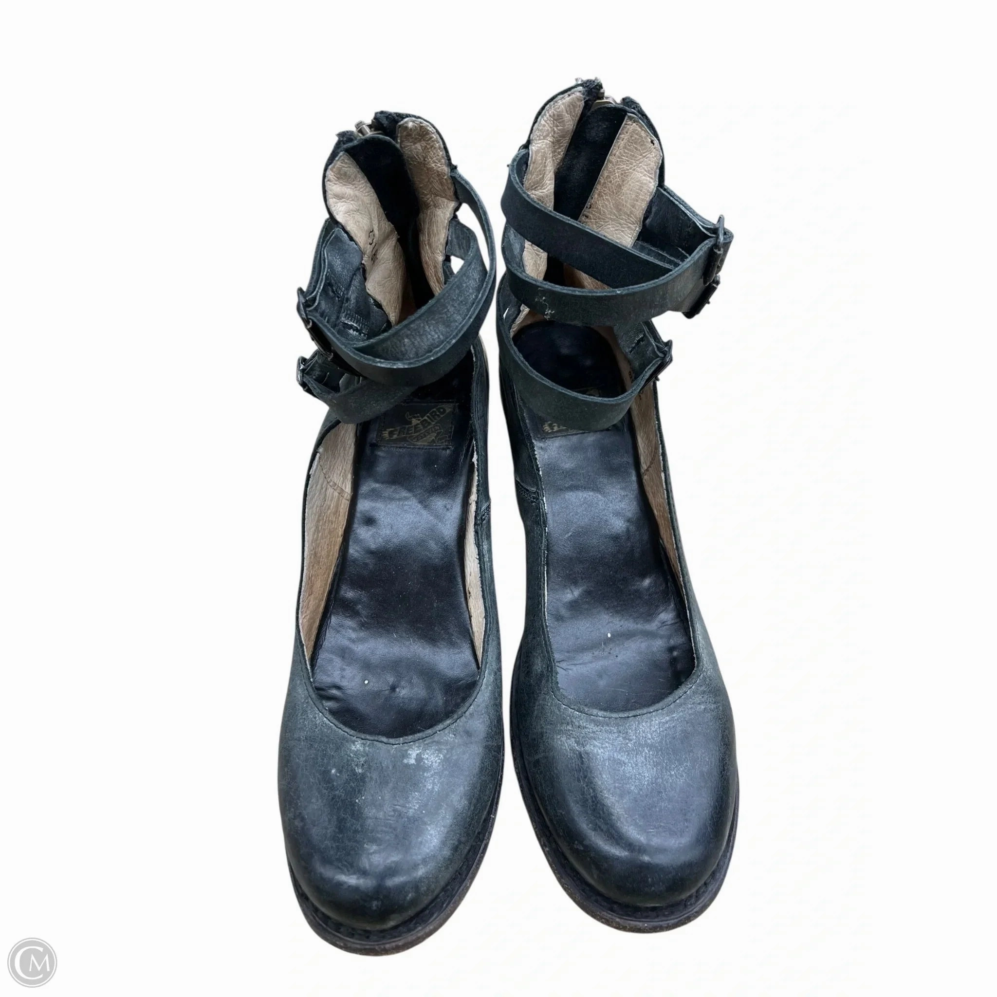 Shoes Heels Block By Freebird In Grey, Size: 8.5 Sleek Heeled Sandals