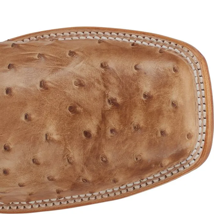 Picnic Patterned Surface Justin Mens Pascoe Full Quill Ostrich Boots Style 8572