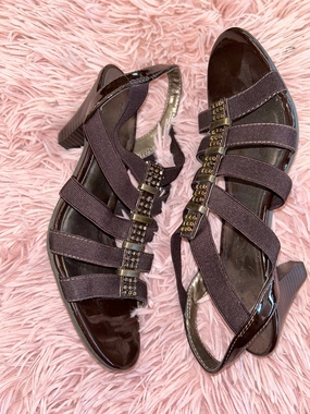 Casual Office Heels Comfortable Dress Shoes Brown Shoes Heels Block Karen Scott, Size 7