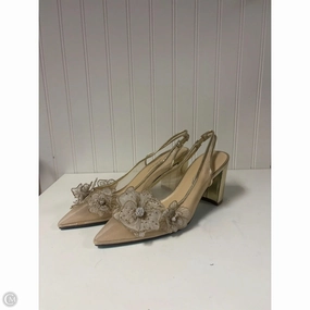 Shoes Heels Block By Betsey Johnson In Gold, Size: 9 Bridal Heel Sandals Flexible Construction