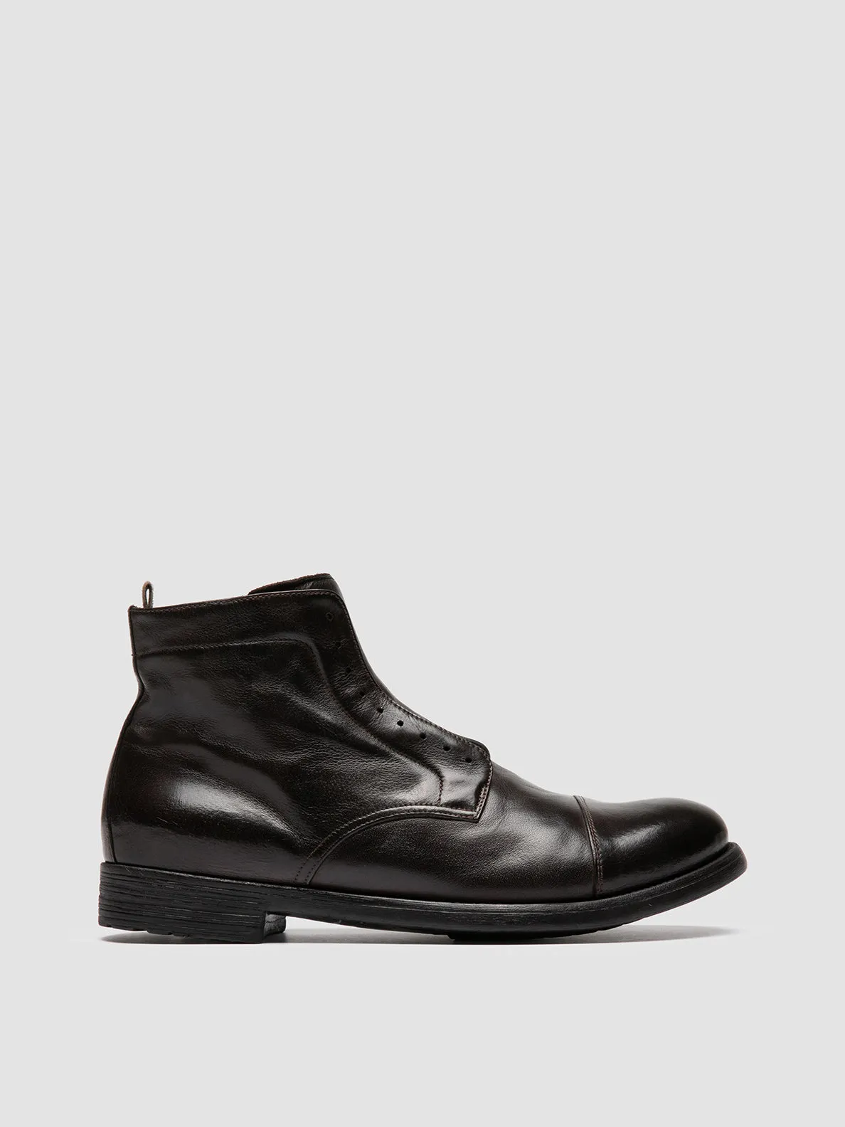 pack light HIVE 005 - Dark Brown Leather Zipped Boots