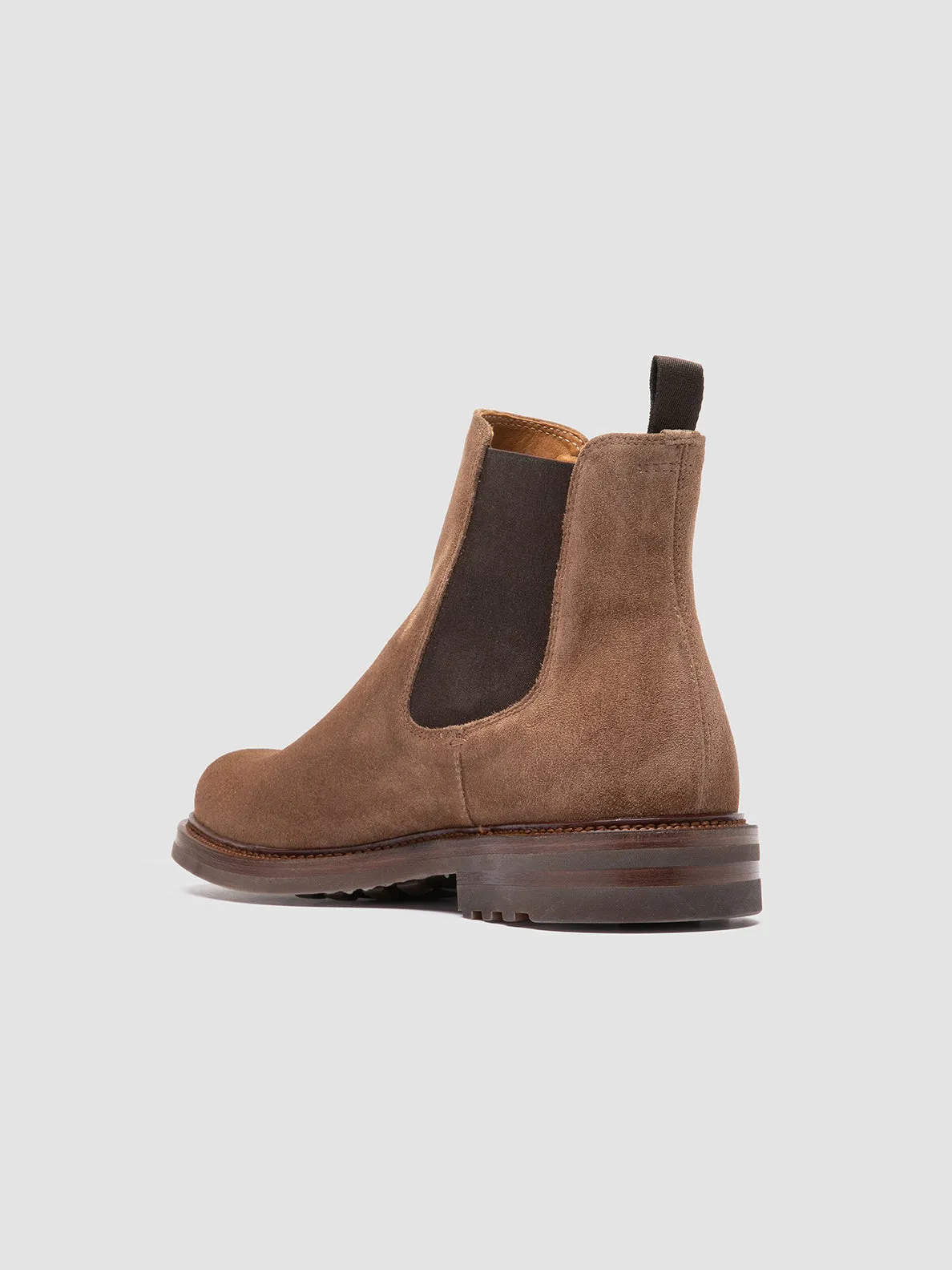 Closed Toe Design Leather Comfort ASTON FLEXI 004 - Brown Suede Chelsea Boots