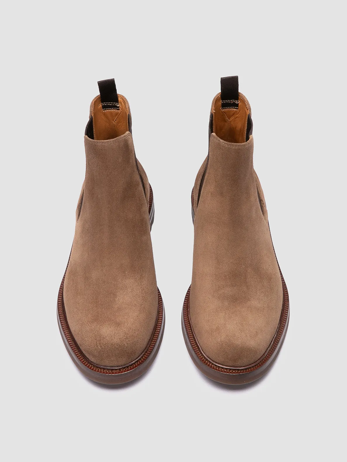 ASTON FLEXI 004 - Brown Suede Chelsea Boots Comfort Wrap