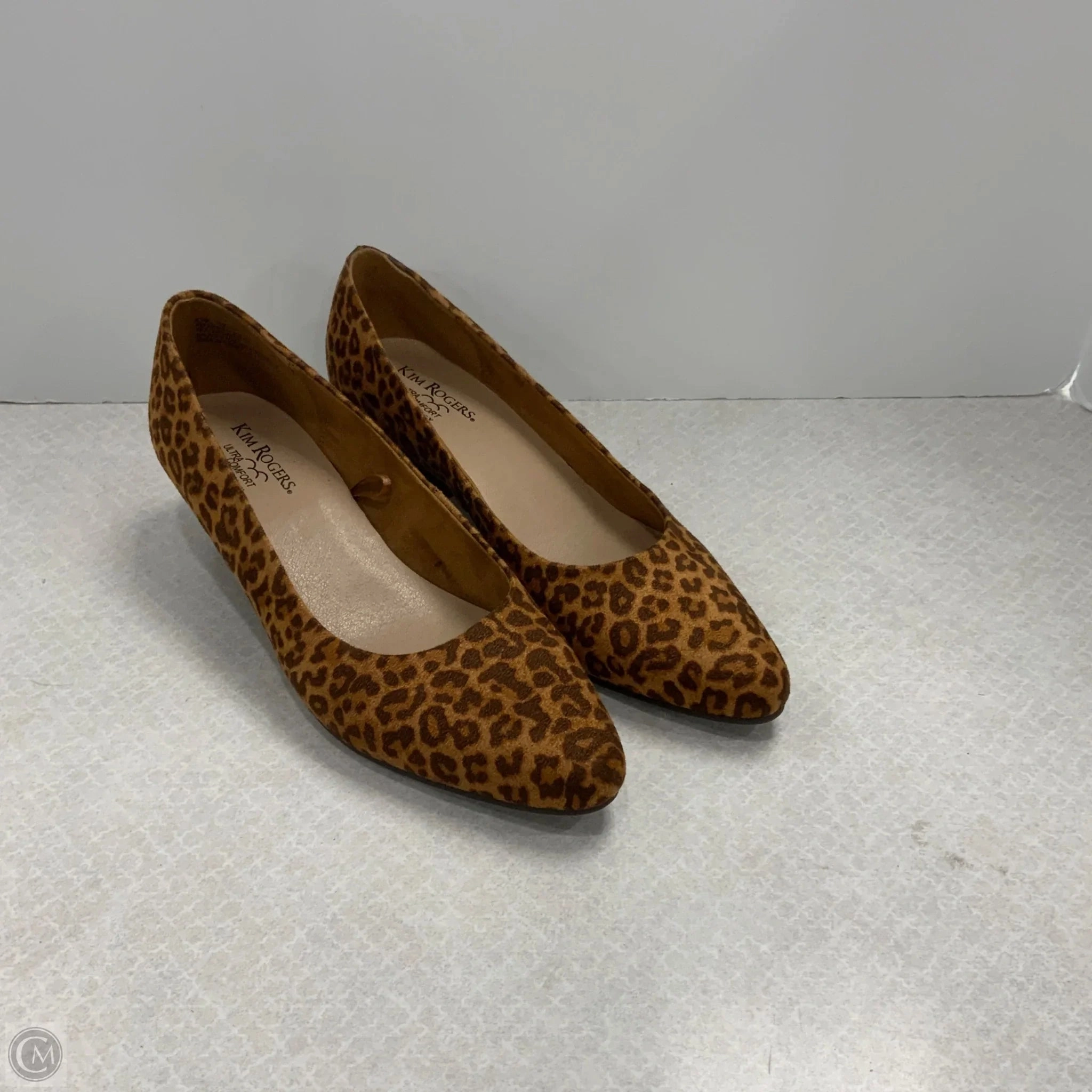 Evening Pumps Shoes Heels Block By Kim Rogers In Tan, Size: 10