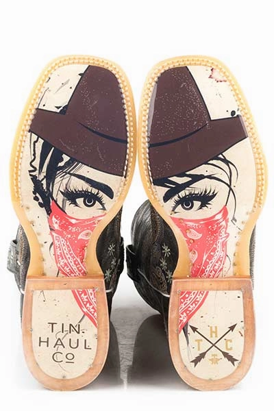 Tin Haul Bandana Bandit Wild Rag Sole Woman Boots Style 14-021-0077-1425 Air Flow