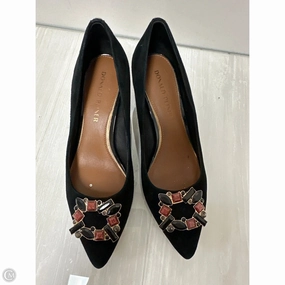 Lace-Up Heels Cute Party Heels Shoes Heels Block By Donald Pliner In Black, Size: 8