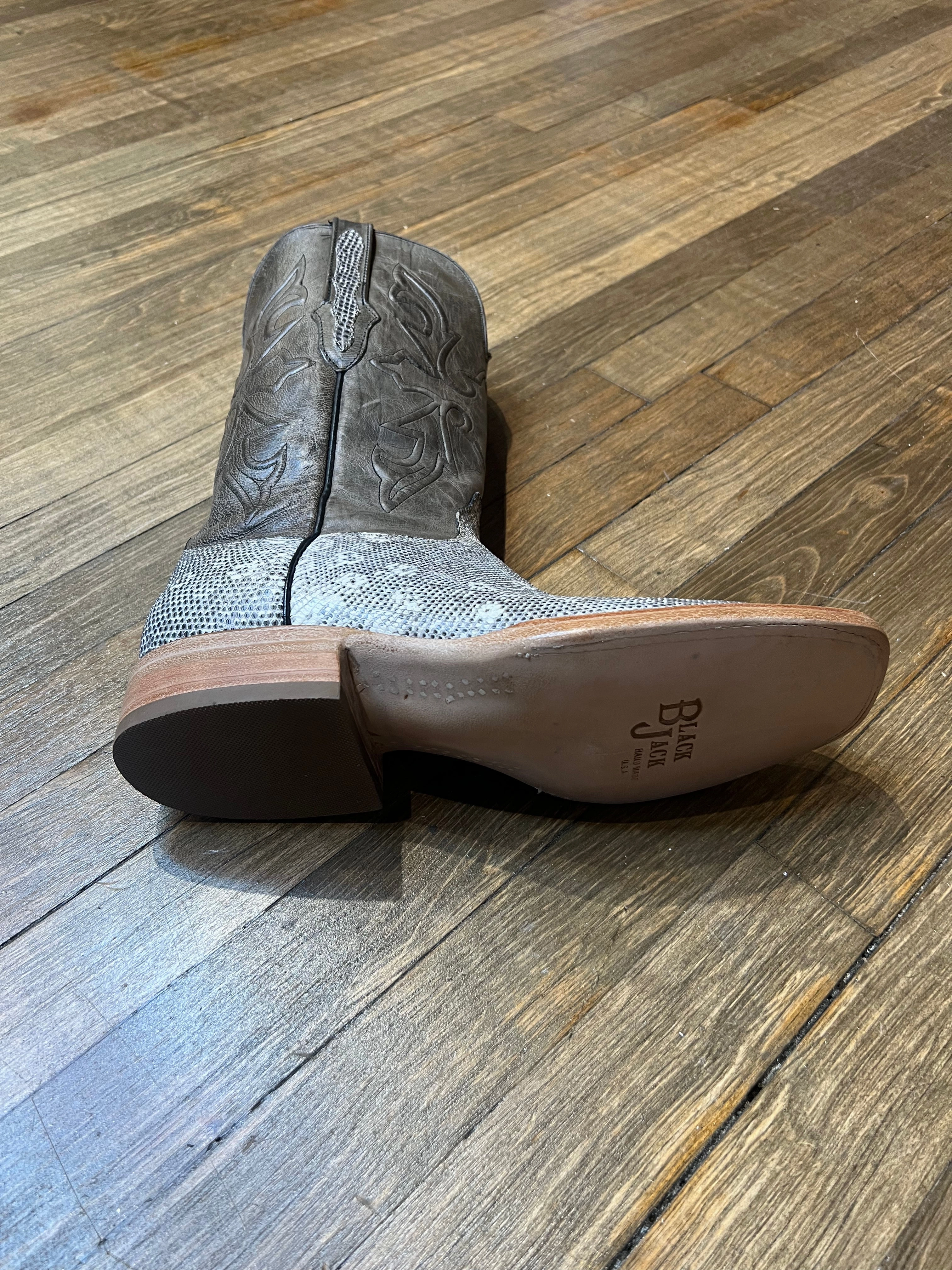 Black Jack Grey Ring Boots High Heel