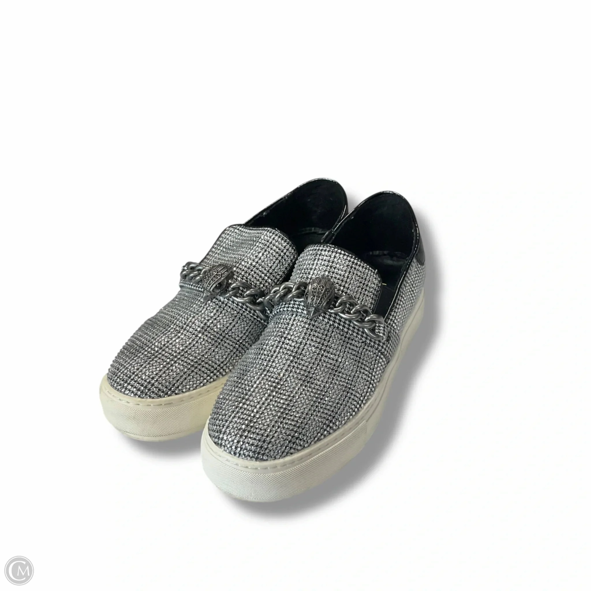 Fashion Appeal Eva Midsole Shoes Sneakers By Kurt Geiger In Silver, Size: 7.5