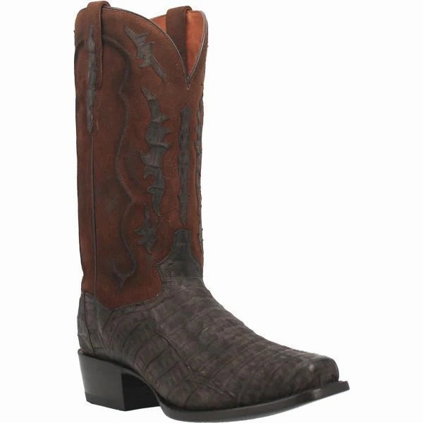 Travel Essential The Dillon Charcoal Caiman Boots By Dan Post Boots