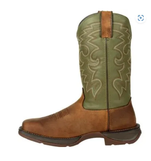 DURANGO MENS REBEL COFFEE & CACTUS PULL-ON WESTERN BOOT STYLE DB5416 Travel Essential Thick sole