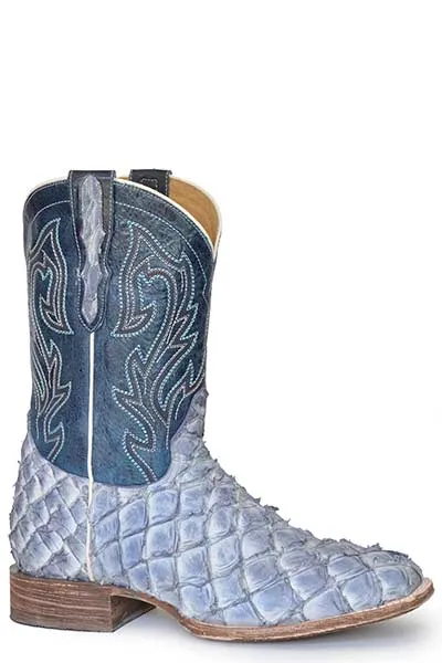 Stetson Mens Predator Pirarucu Boots Style 12-020-8818-3880 Minimal Aesthetic Mid Length