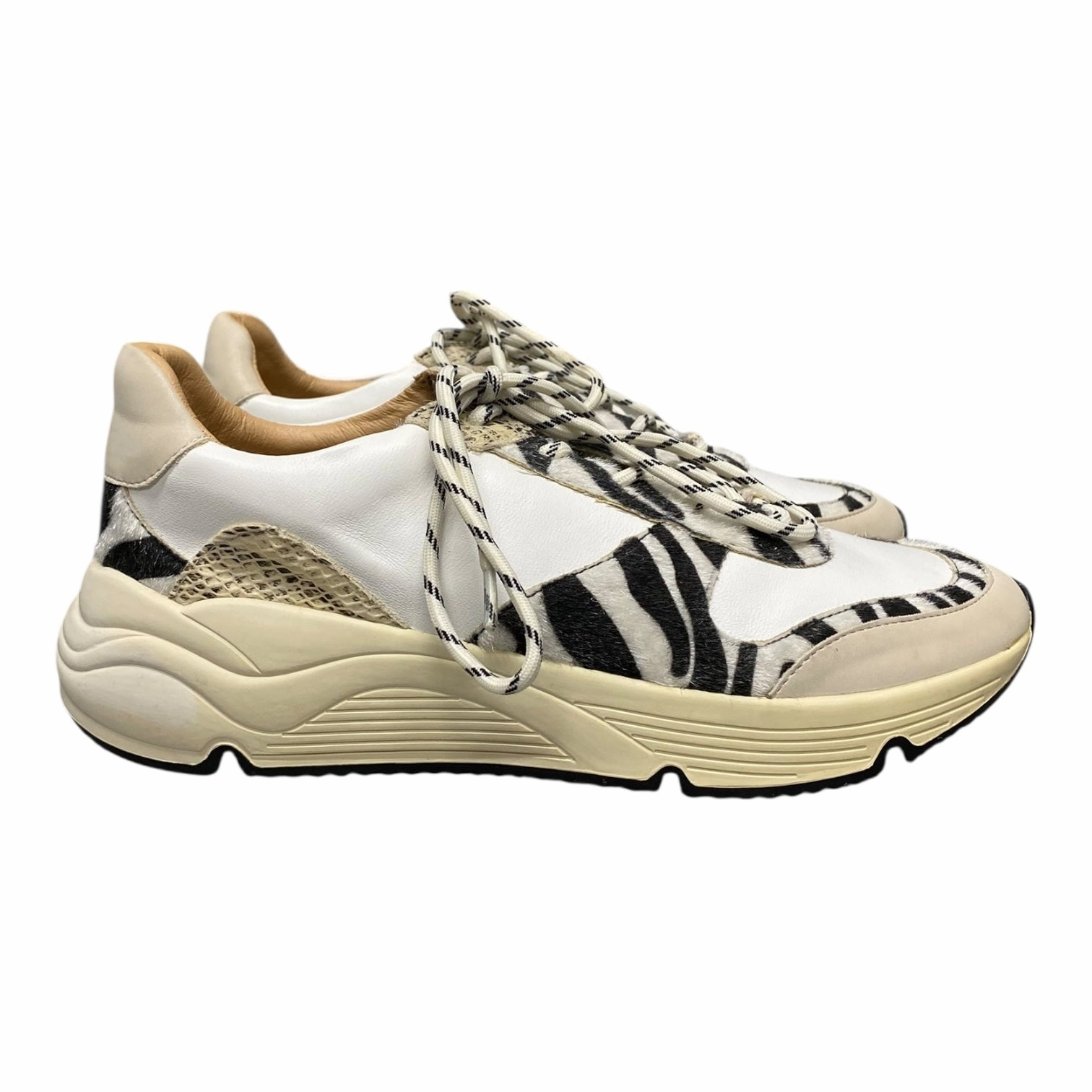 Durable Synthetic Shoes Sneakers By Cme In White, Size:8.5