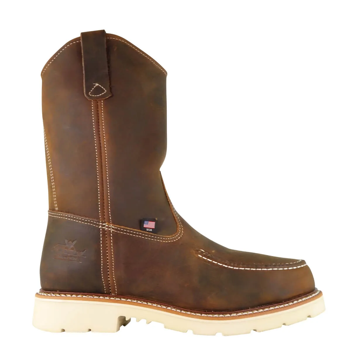 Reliable Protection Urban Footwear Thorogood 11" Trail Crazyhorse Moc Safety Toe Pull On Wellington