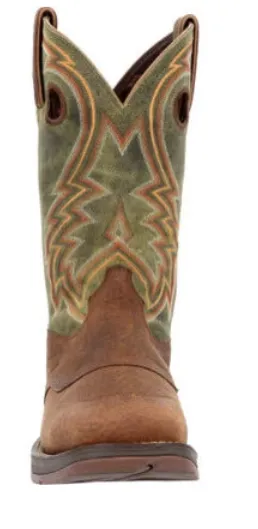 DURANGO MENS REBEL DARK CHESTNUT AND HUNTER GREEN WESTERN BOOT STYLE DDB0390 Low Top Insulated Stylish Explorer