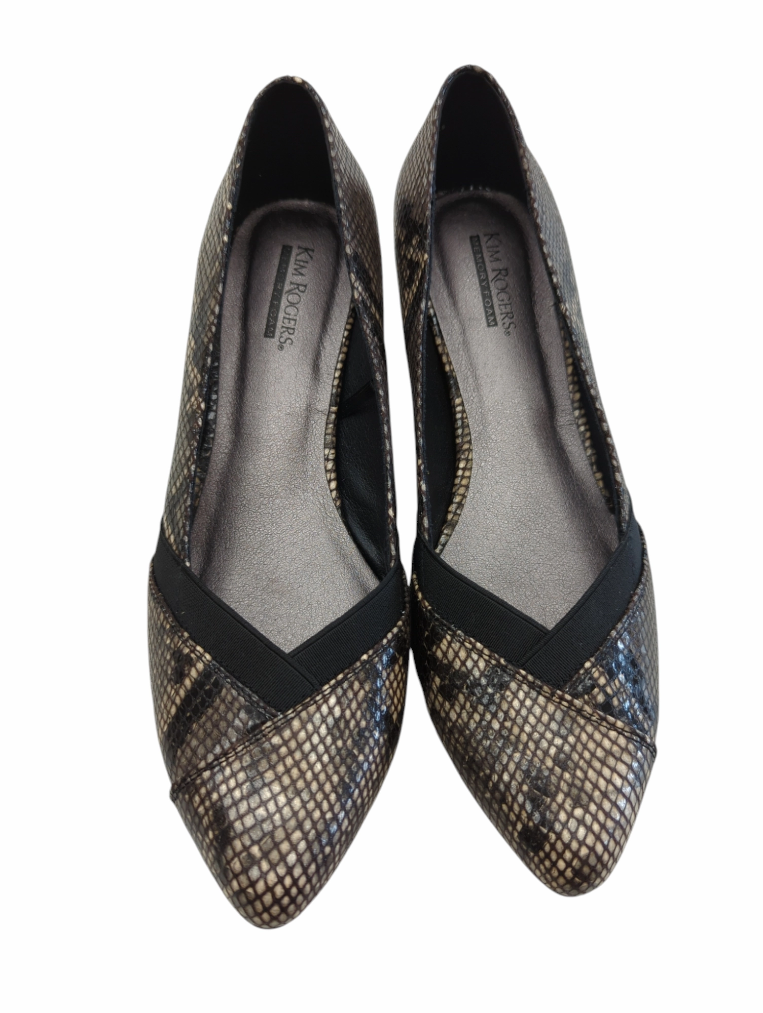 Shoes Heels Block By Kim Rogers In Snakeskin Print, Size: 8.5 pointed heel sandals Square Toe