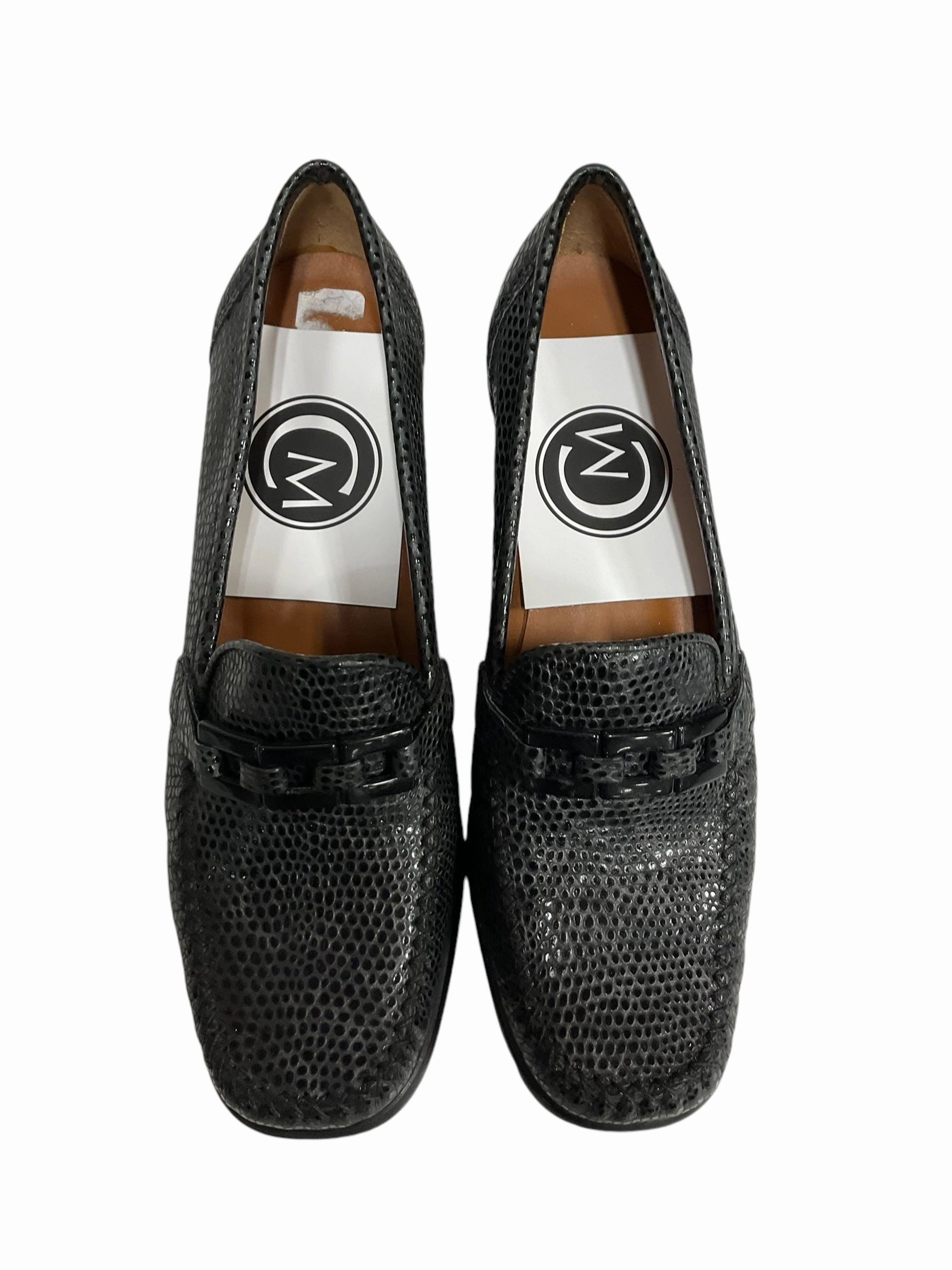 Comfortable Heels Stable Structure Shoes Heels Block By Stuart Weitzman In Snakeskin Print, Size: 8