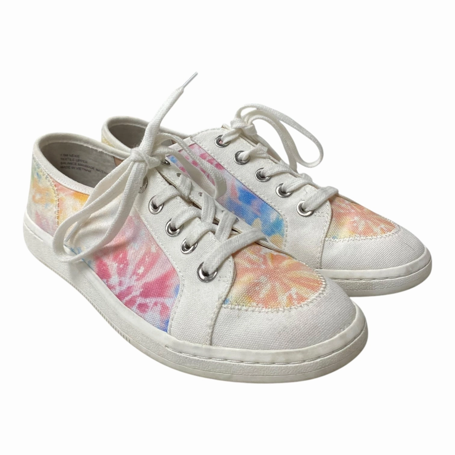 Thermal Regulation Fabric Shoes Sneakers By Dolce Vita In Pink & Yellow, Size:7.5