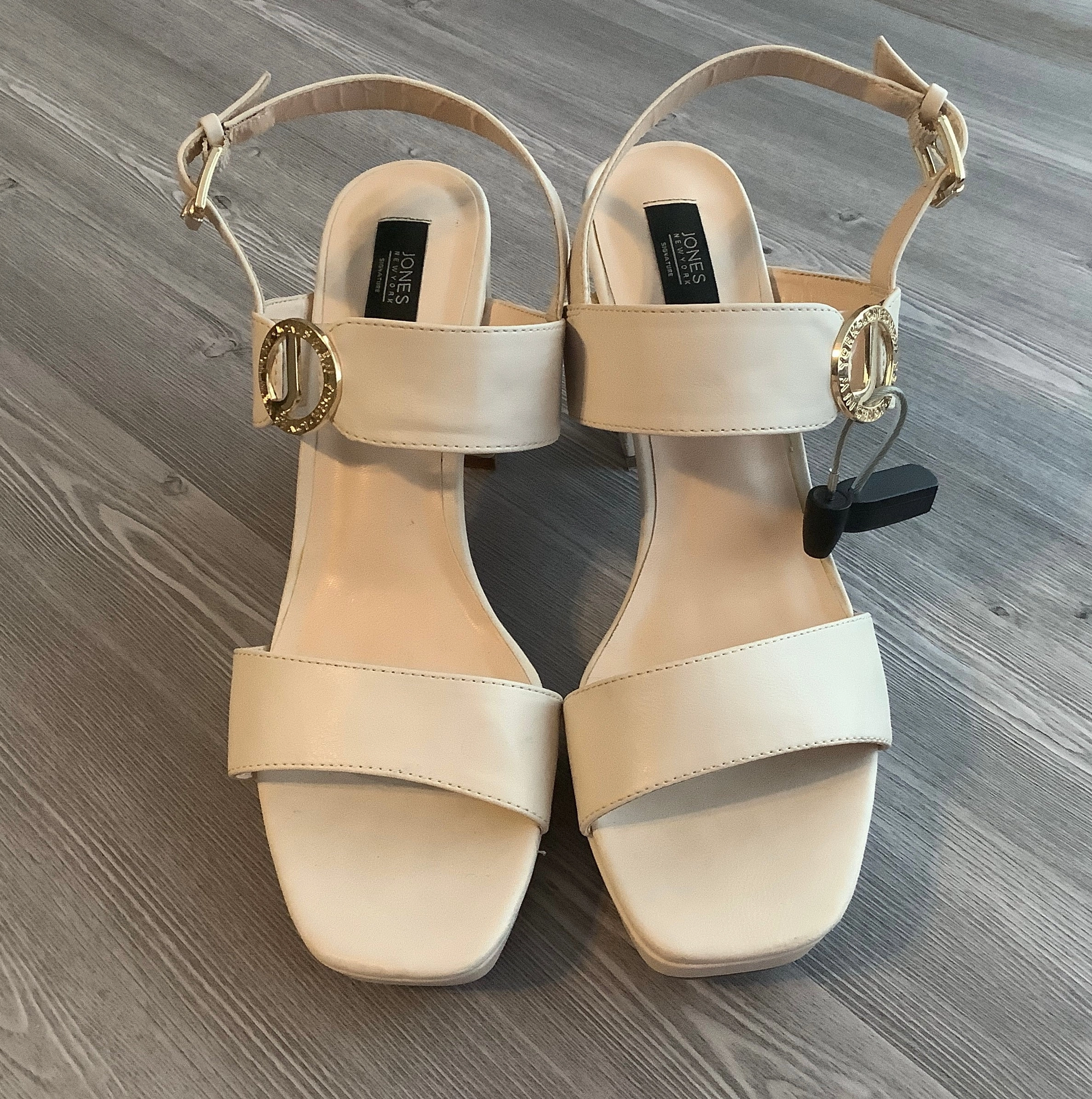 Beige Shoes Heels Block Jones New York, Size 10 Refined
