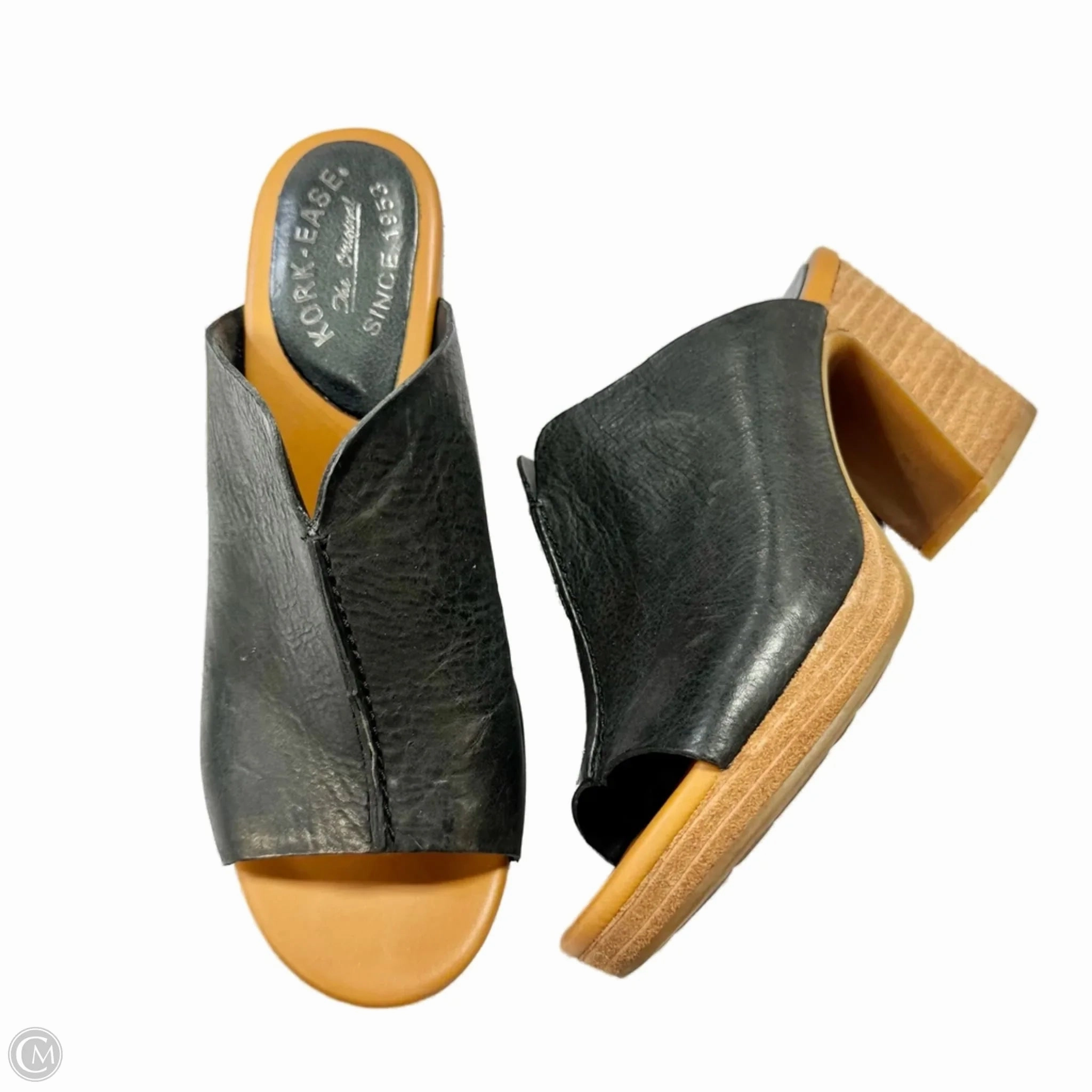 Shoes Heels Block By Kork Ease In Black & Brown, Size: 9 Mesh Chic Wedding Sandals