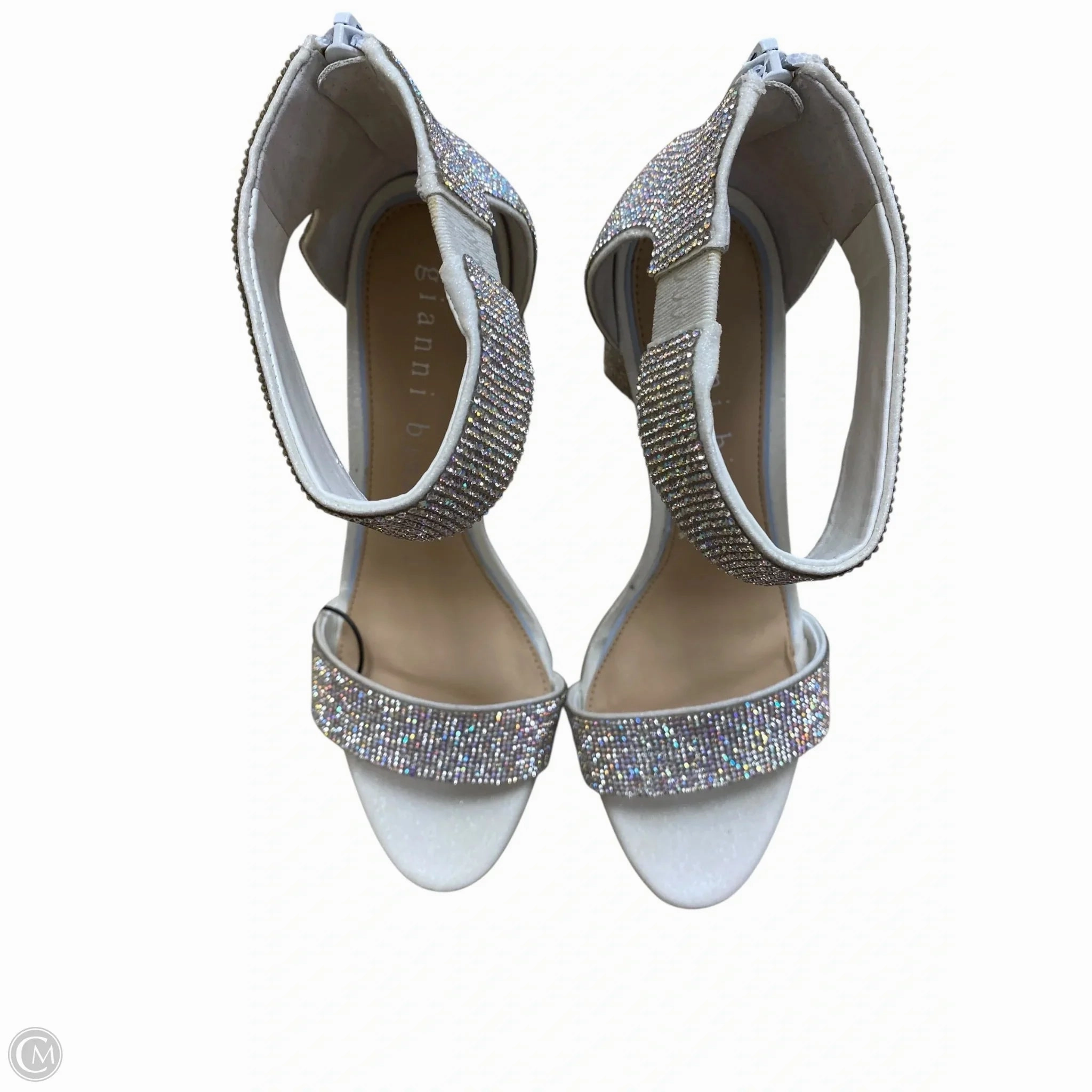 Shoes Heels Block By Gianni Bini In Silver, Size: 9.5 Non Marking