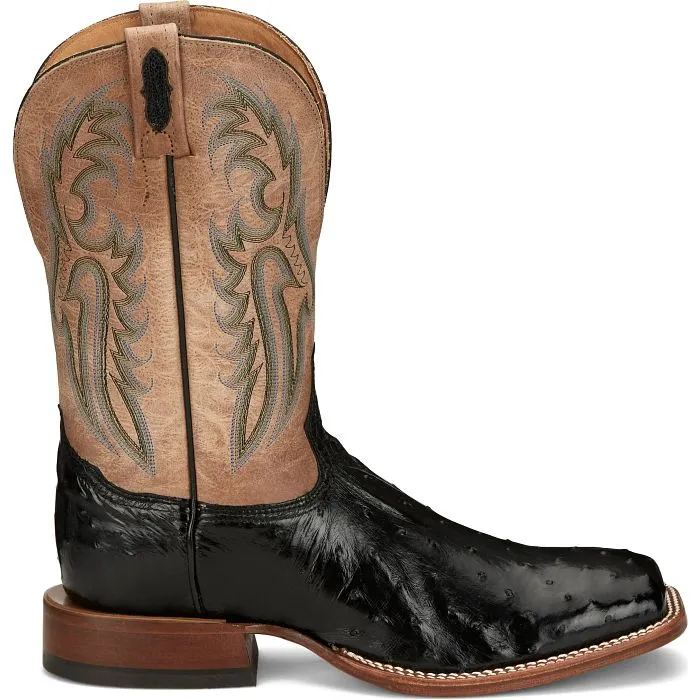TONY LAMA MENS CASTILLO 11" FULL QUILL OSTRICH STYLE EP6094 Shockproof Mixed Textures