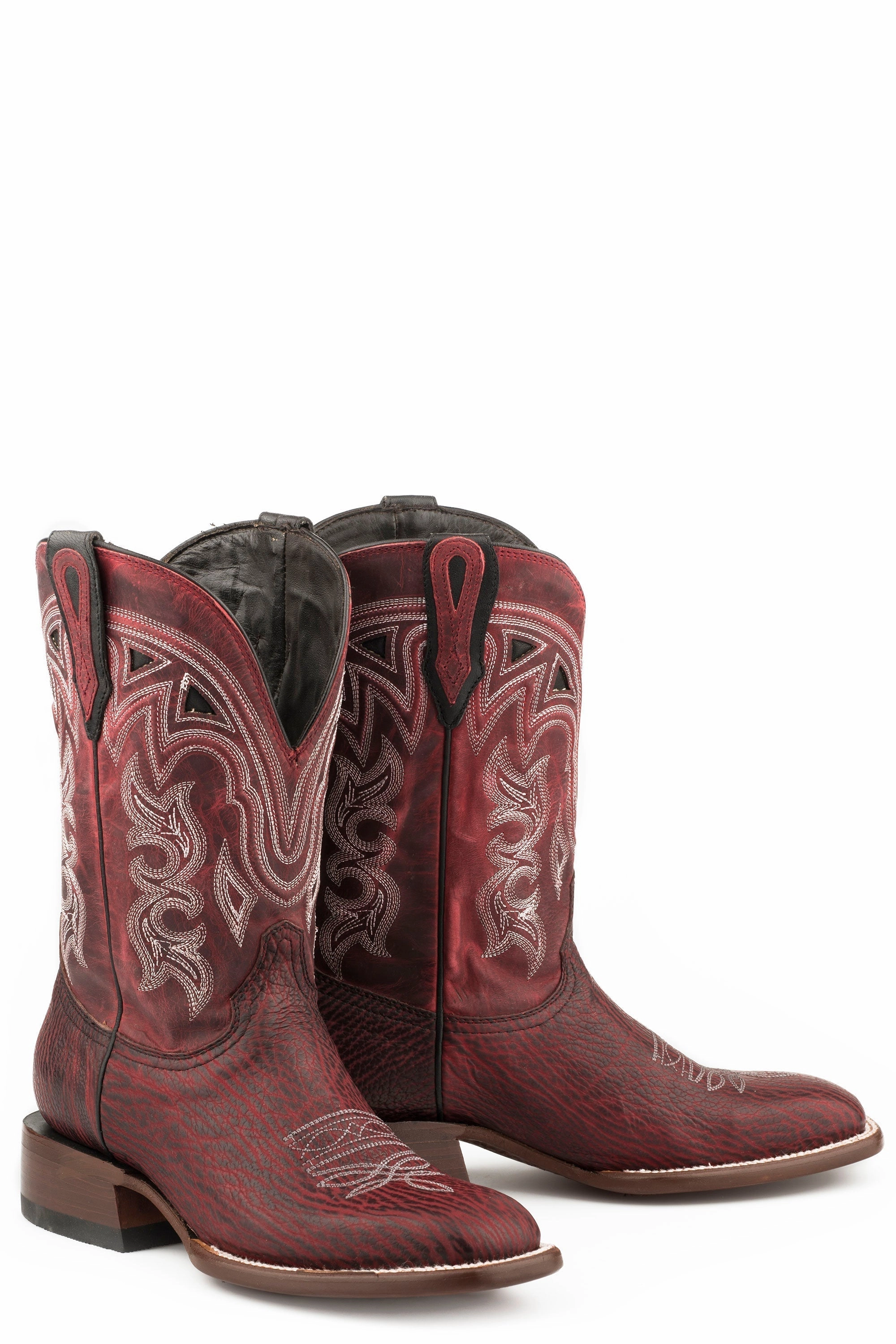 STETSON WOMENS MEADOW BLACK CHERRY SHARK VAMP RED COWBOY BOOT STYLE 12-021-1852-0901 Breathable mesh Low Profile Cold Climate