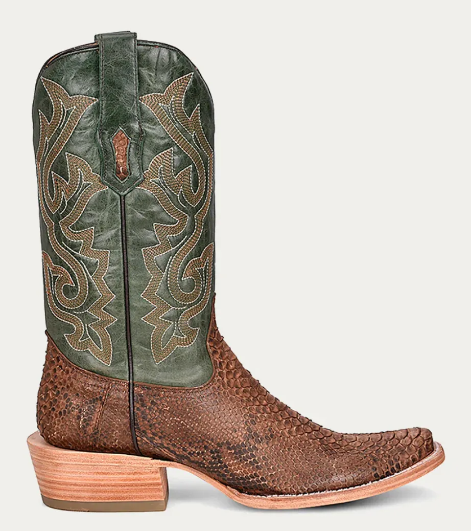 Steel Toe Mud Resistant Active Nomad CORRAL MENS BROWN PYTHON BOOTS STYLE A4287