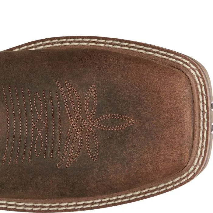 Justin Mens Dusty Square Toe Western Boots Style GR8063 Stable Structure