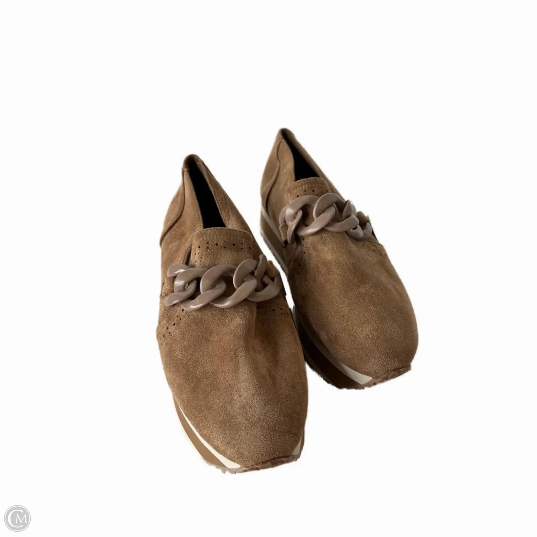 Vegan Leather Shoes Sneakers By Pierre Dumas In Tan, Size: 9