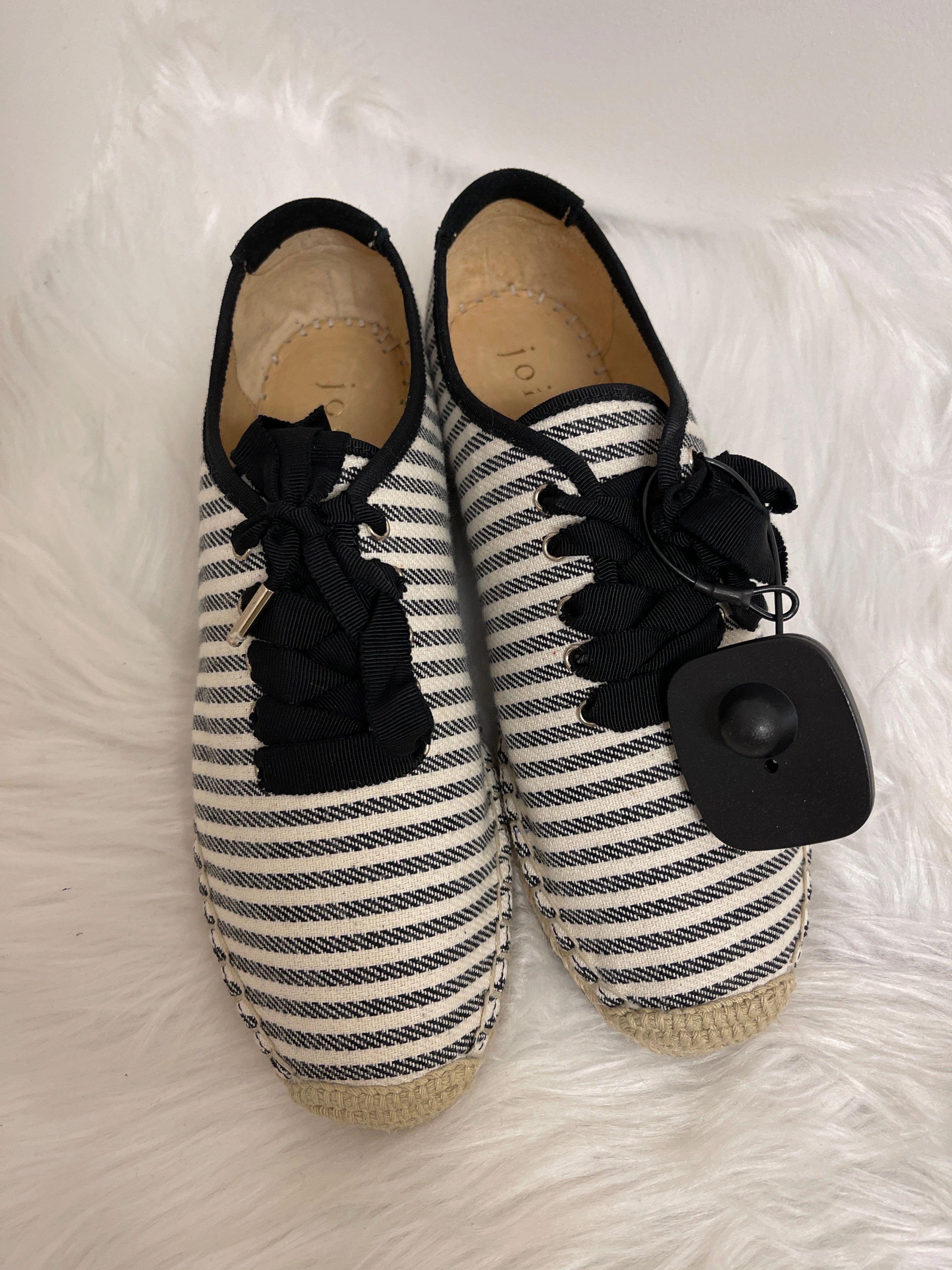 Elastic Collar Design Striped Pattern Shoes Sneakers Joie, Size 6