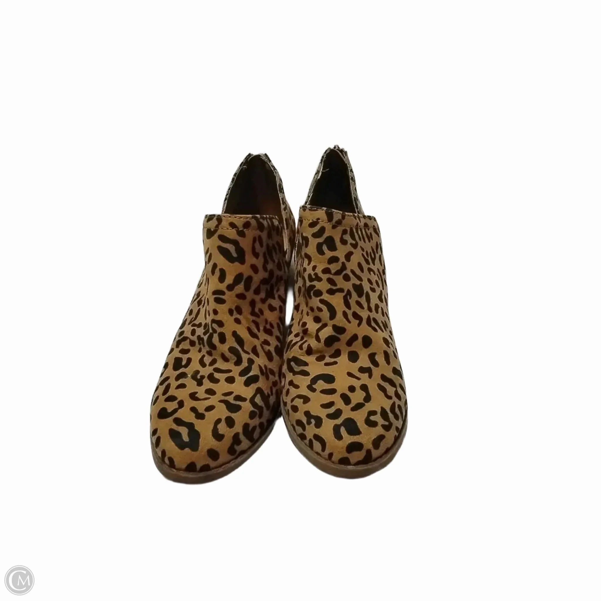 Wedding Reception Shoes Retro Sandals Shoes Heels Block By Carlos By Carlos Santana In Animal Print, Size: 8.5