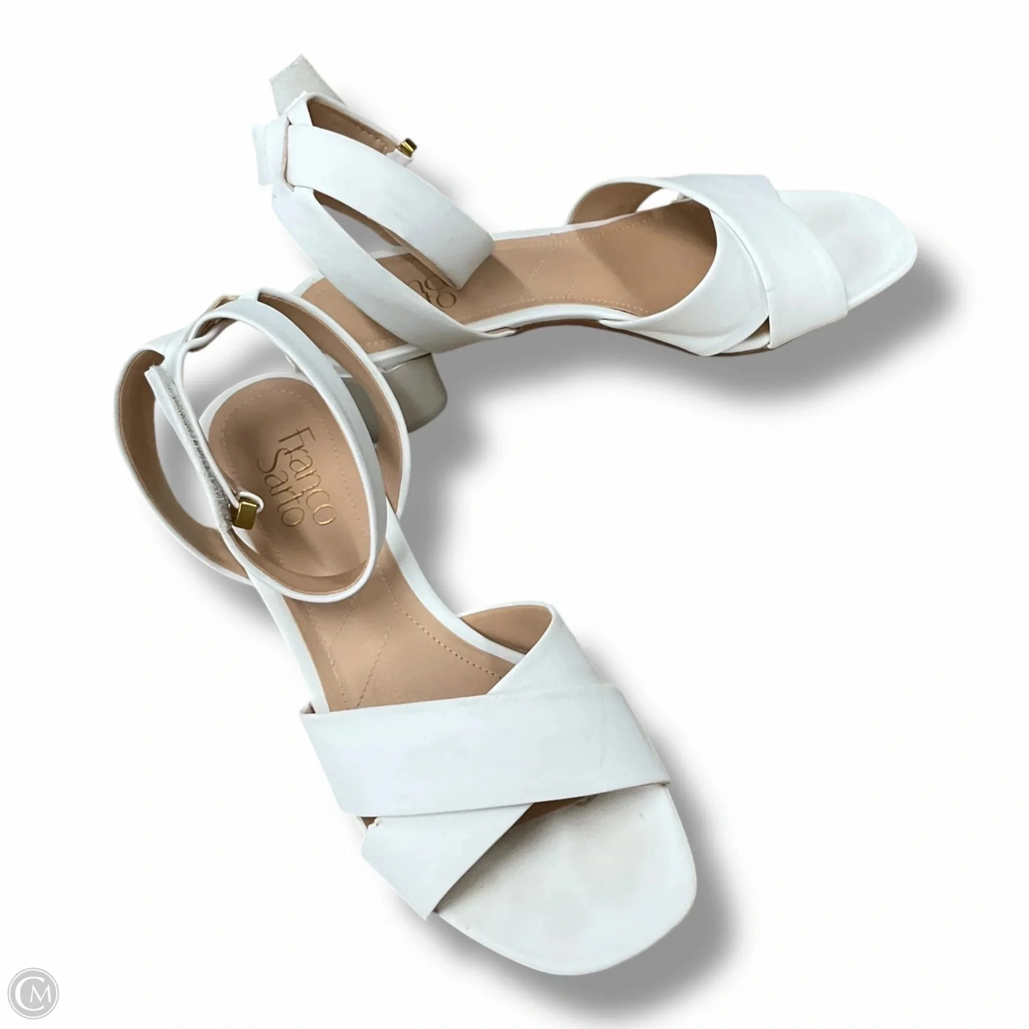 Shoes Heels Block By Franco Sarto In White, Size: 7 Heel Boots