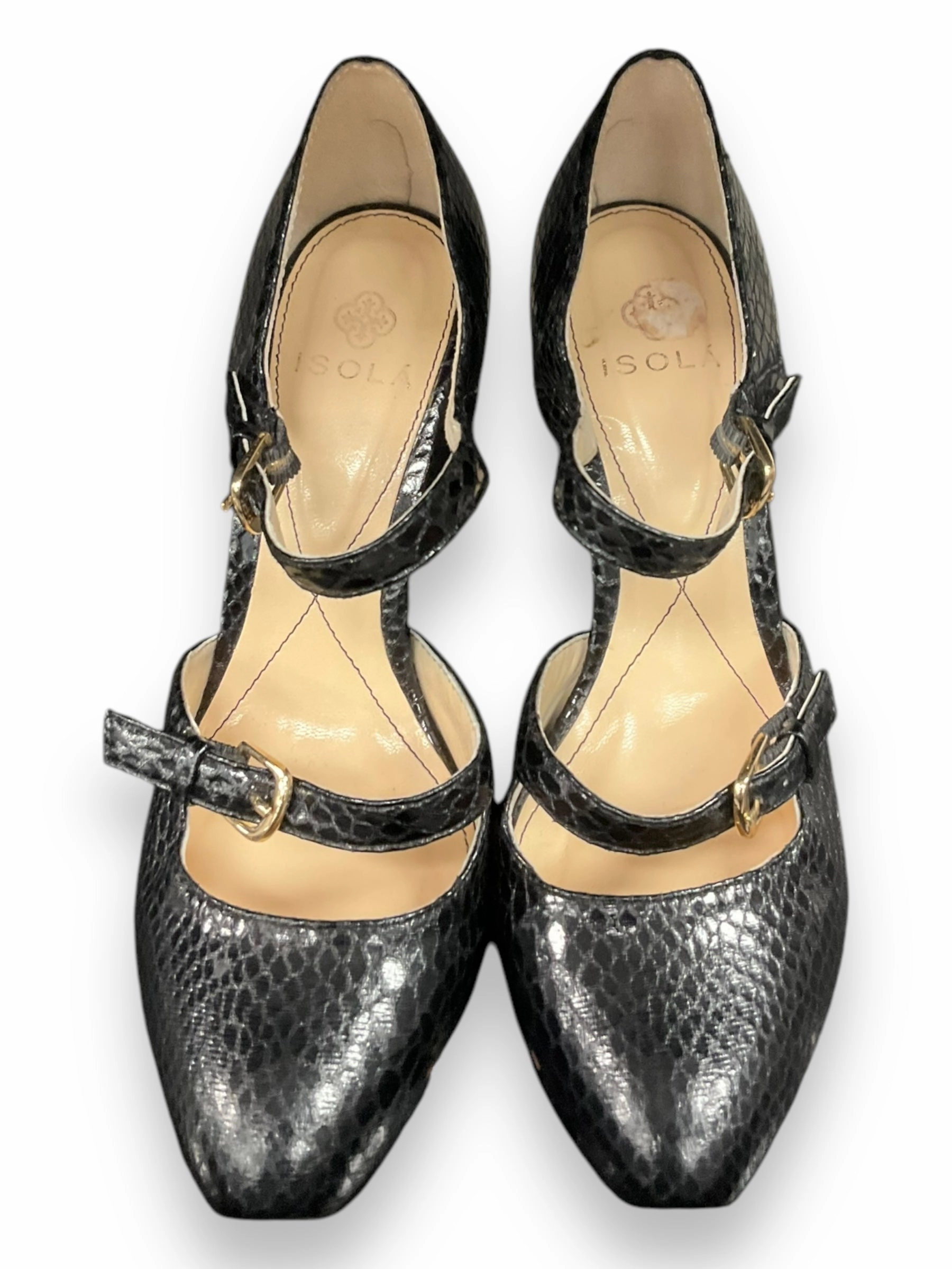 Sporty Heeled Shoes Comfortable Foot Feel Shoes Heels Stiletto By Isola In Black, Size: 7.5