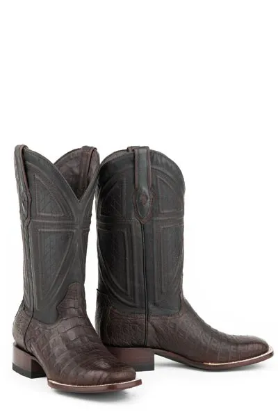 city commute Feather Light Rural Traveler Stetson Mens Kaycee Caiman Belly Square Toe Boots Style 12-020-1852-0201