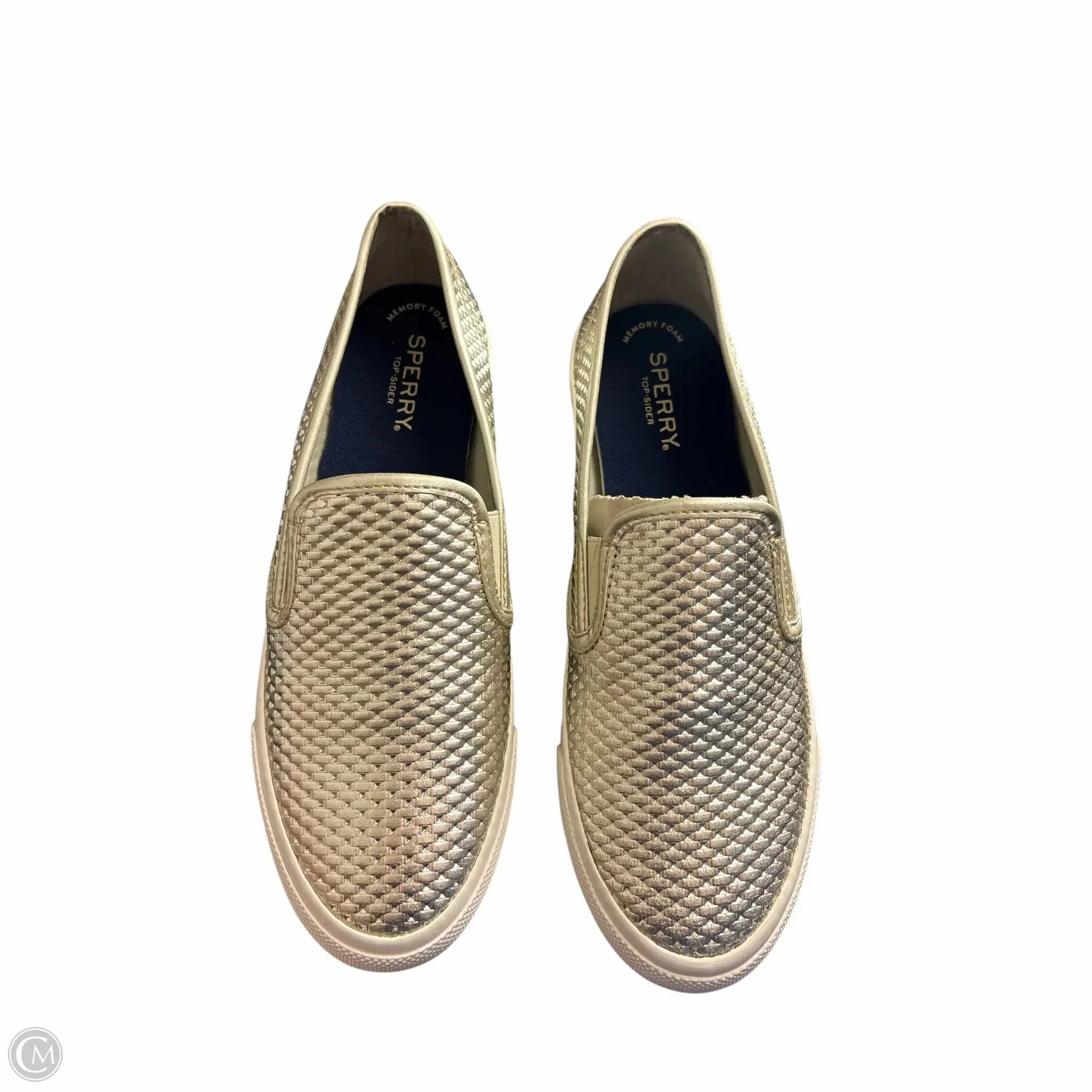 Classy flair Motion Ease Shoes Sneakers By Sperry In Silver, Size: 9