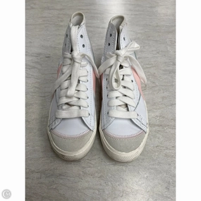 Breathable Support ElasticBand Shoes Sneakers By Nike In Pink & White, Size: 10