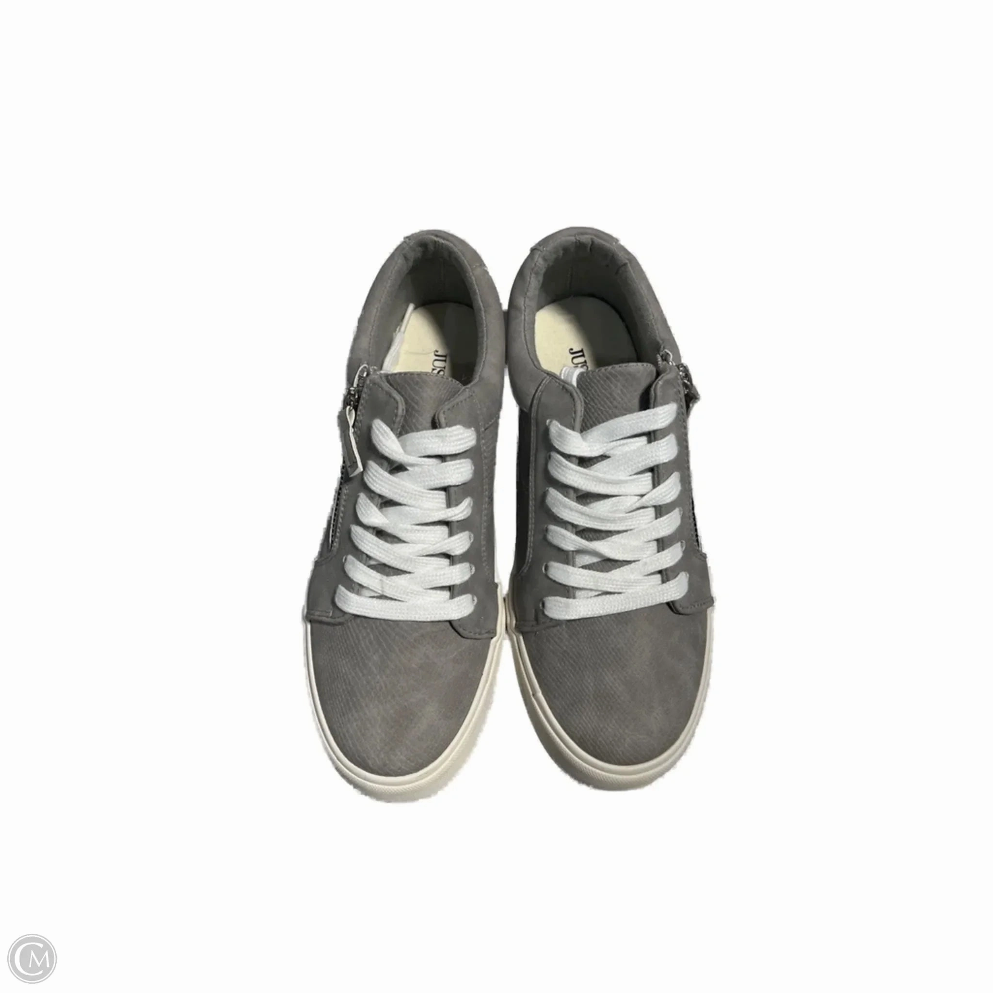 Shoes Sneakers By Just Fab In Grey, Size: 8 All-weather chic