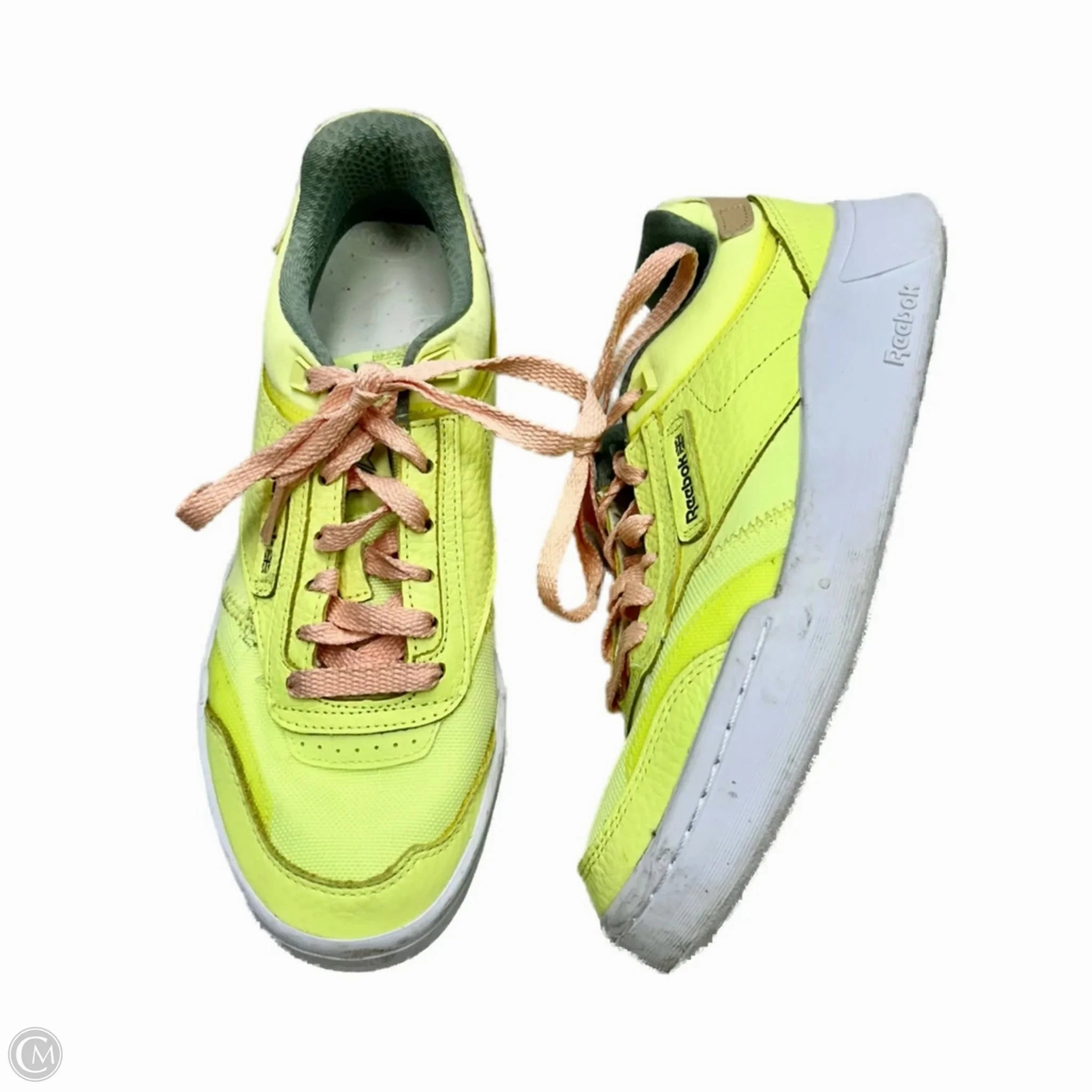 Daily Training Shoes Sneakers By Reebok In Pink & Yellow, Size: 8