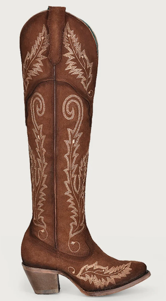 CORRAL LADIES COGNAC SUEDE BOOTS STYLE A4405 Korean Trend