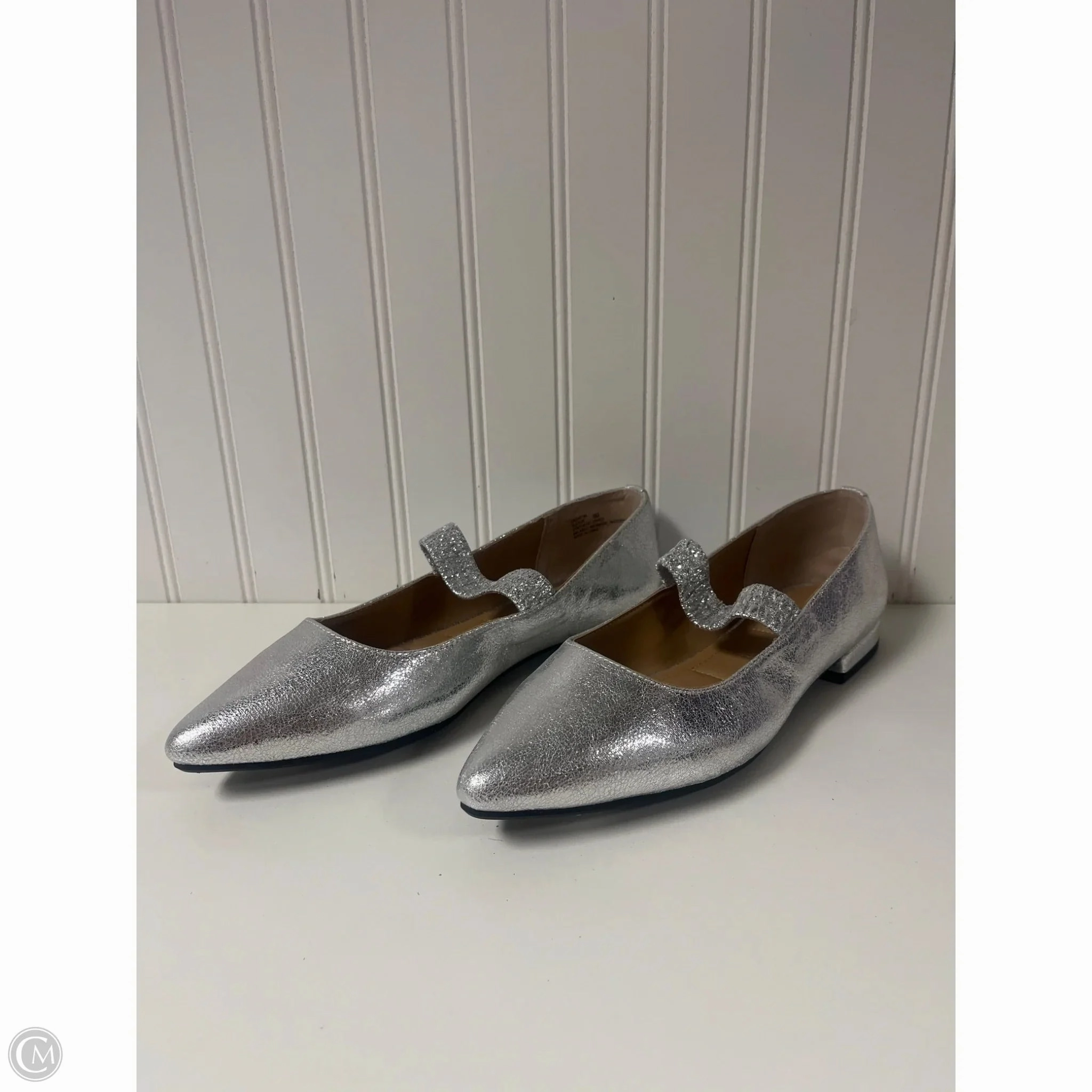 Luxe Footwear Shoes Heels Block By Kelly And Katie In Silver, Size: 9