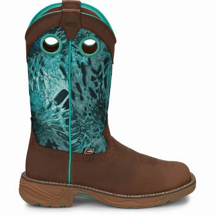 microfiber Justin Ladies Rush Stampede Work Boots Style SE4355