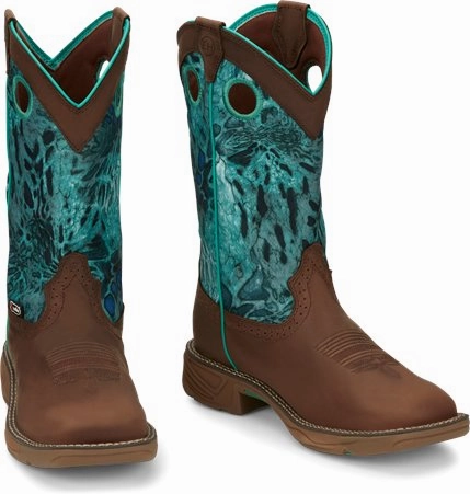 Justin Ladies Rush Stampede Work Boots Style SE4355 Wild Edge Steel Cap