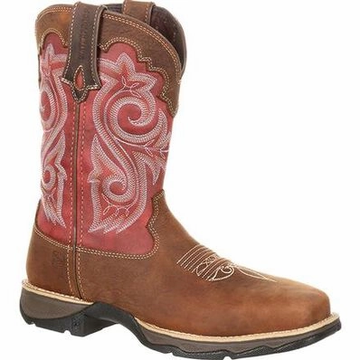 DURANGO WOMEN'S WATERPROOF COMPOSITE TOE WESTERN WORK BOOT STYLE DRD0220 Sleek Style