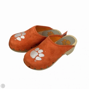 Mid Top Style Textured Finish Shoes Heels Block By Clothes Mentor In Orange, Size: 6