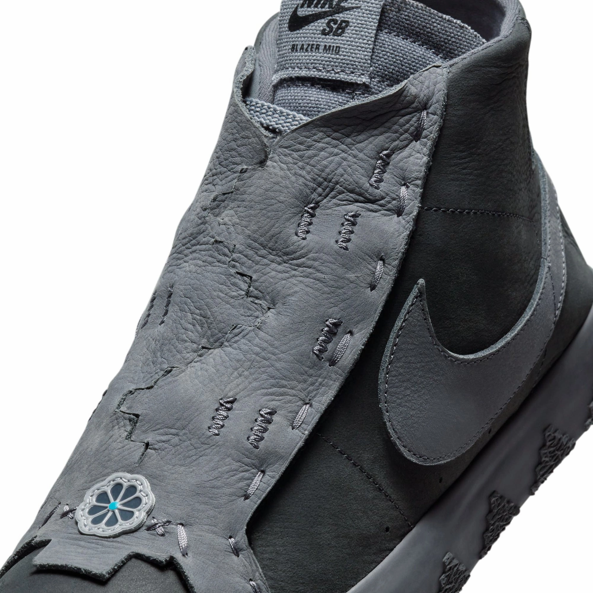 Reinforced - seams Nike SB x Di'orr Greenwood Mens Zoom Blazer Mid Shoes