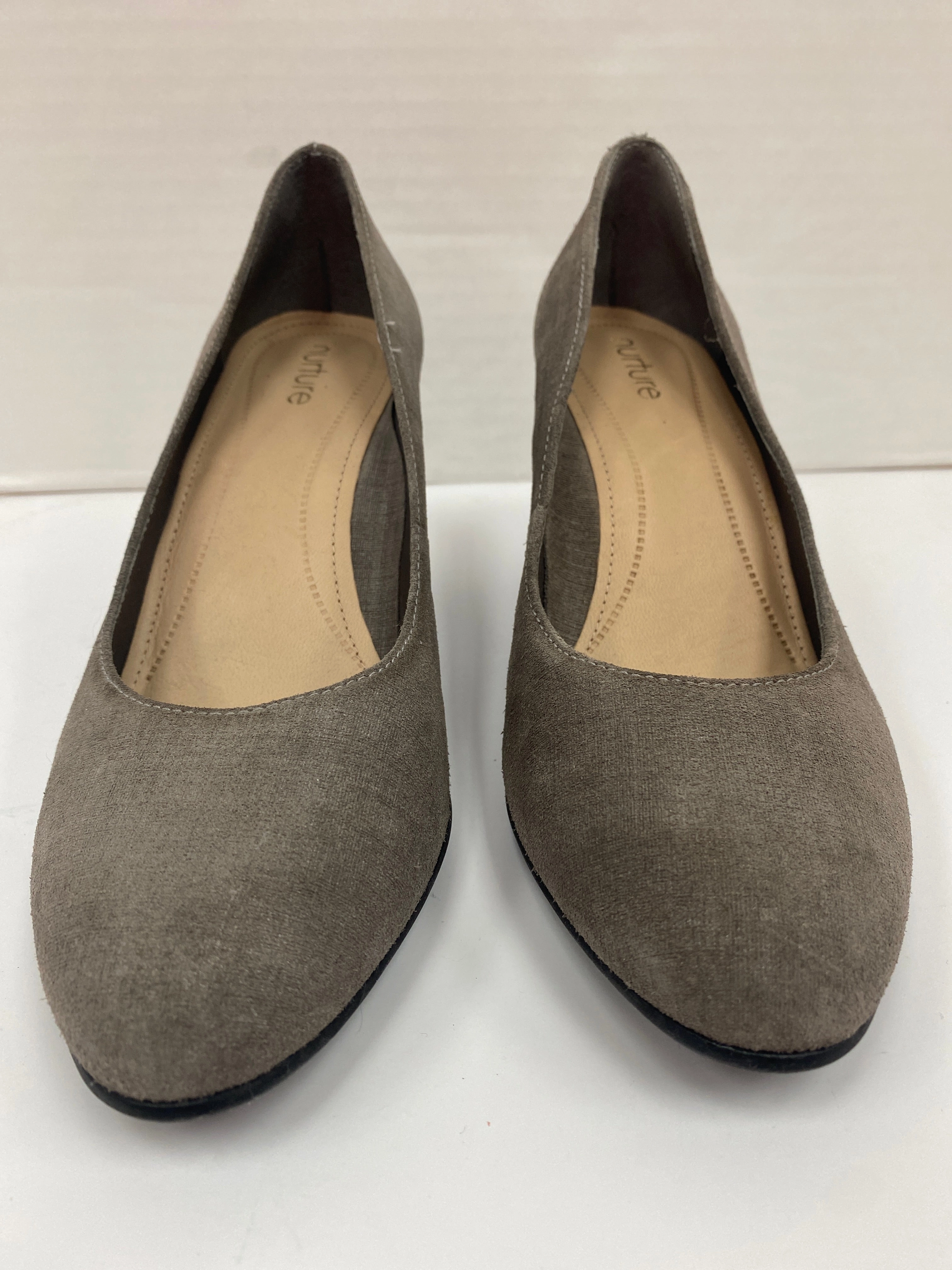 Shoes Heels Block By Nurture In Grey, Size: 8 Fashion Sandals