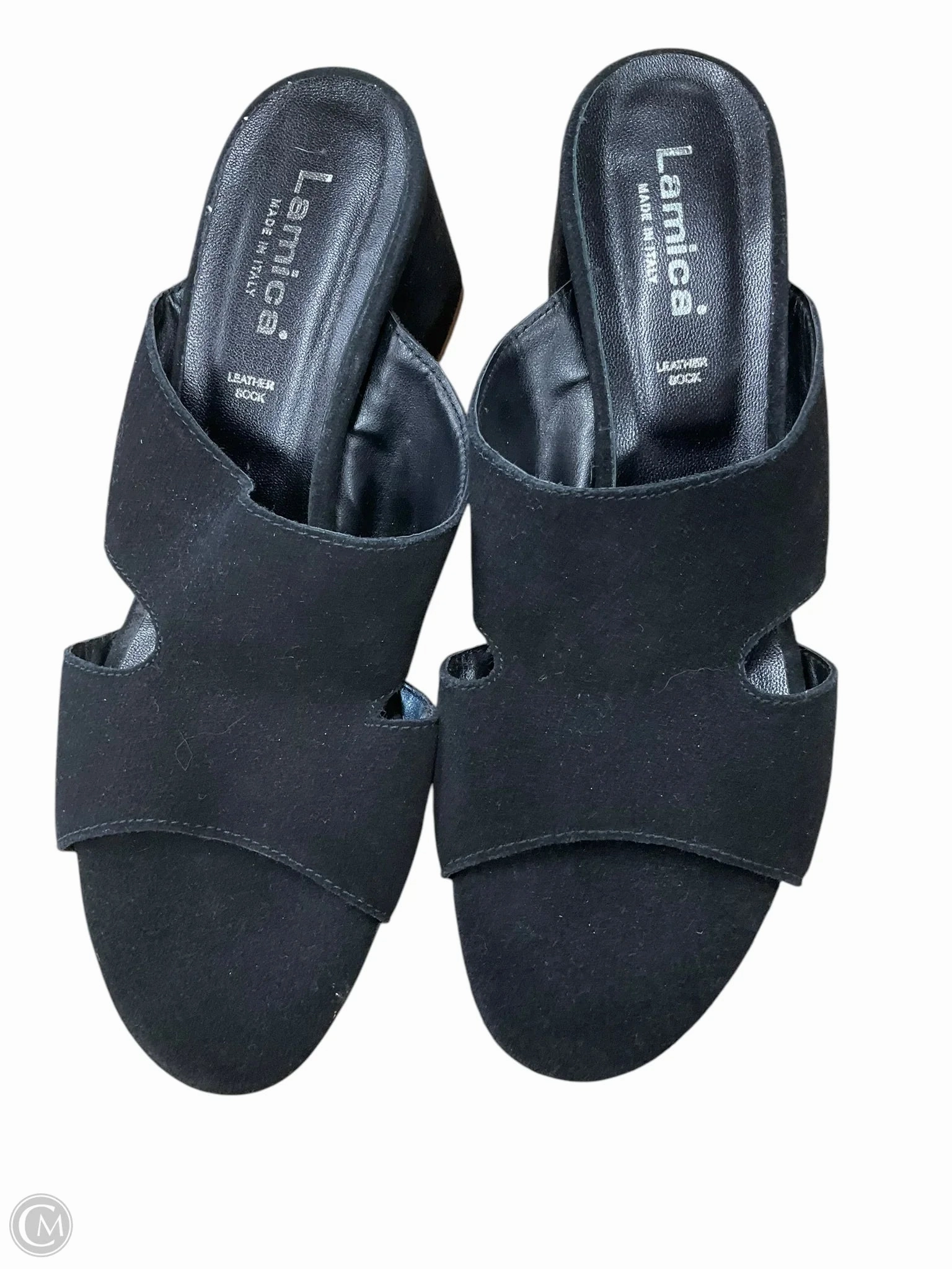 Patent Look Wedding Footwear Shoes Heels Block By Nine West In Black, Size: 10